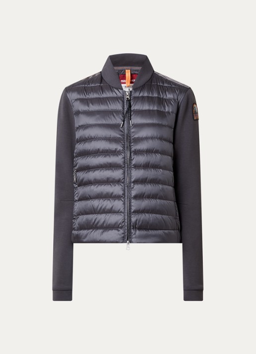 Parajumpers Kalysta jack met donsvulling en ritszakken - voorkant 4 donkergrijs