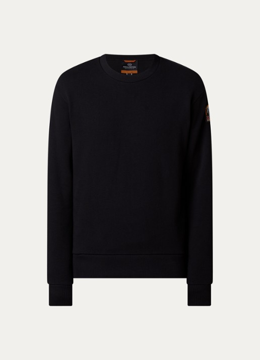 Parajumpers Keota sweater met ritszak en logo - voorkant zwart