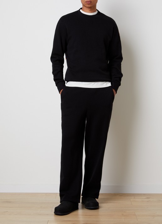 Parajumpers Keota sweater met ritszak en logo - voorkant 2 zwart