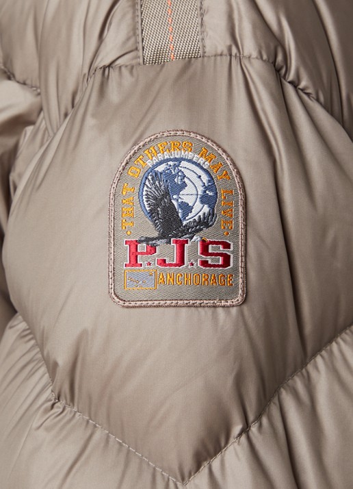 Parajumpers Killin pufferjack met donsvulling en logo - detail 5 grijs
