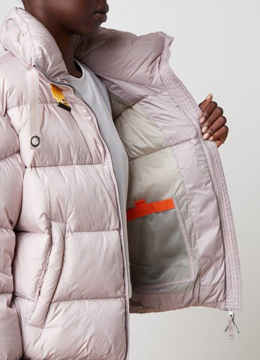 Parajumpers Killin pufferjack met donsvulling en logo - detail 3 oudroze