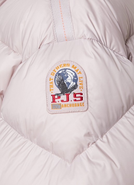 Parajumpers Killin pufferjack met donsvulling en logo - detail 4 oudroze