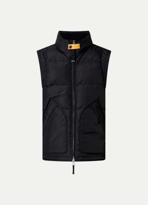 Parajumpers Kobuk bodywarmer met donsvulling - voorkant zwart