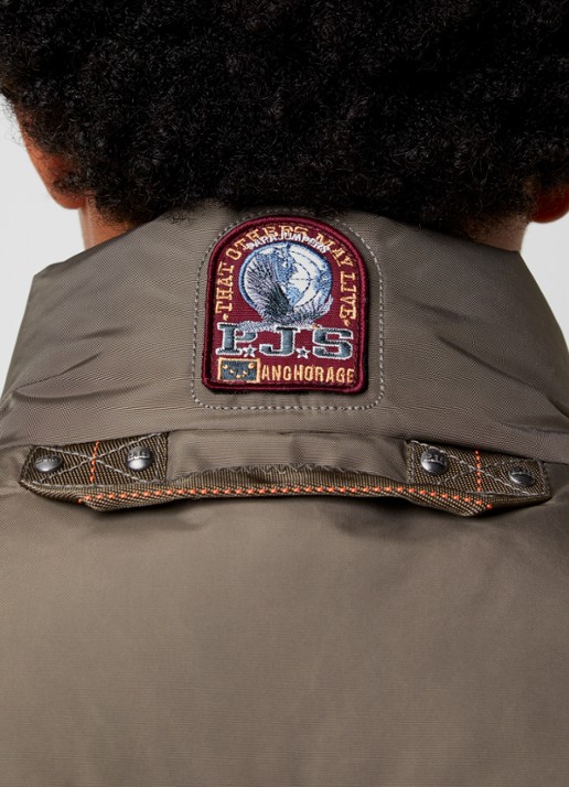 Parajumpers Kobuk bodywarmer met donsvulling - detail 3 bronsgroen