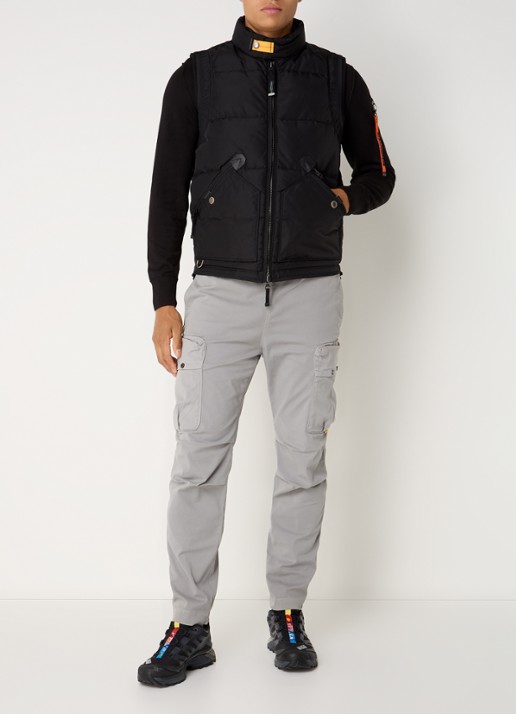 Parajumpers Kobuk gewatteerde bodywarmer met donsvulling - voorkant 4 zwart