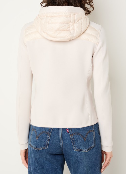 Parajumpers Kym gewatteerde jack met donsvulling en capuchon - achterkant creme