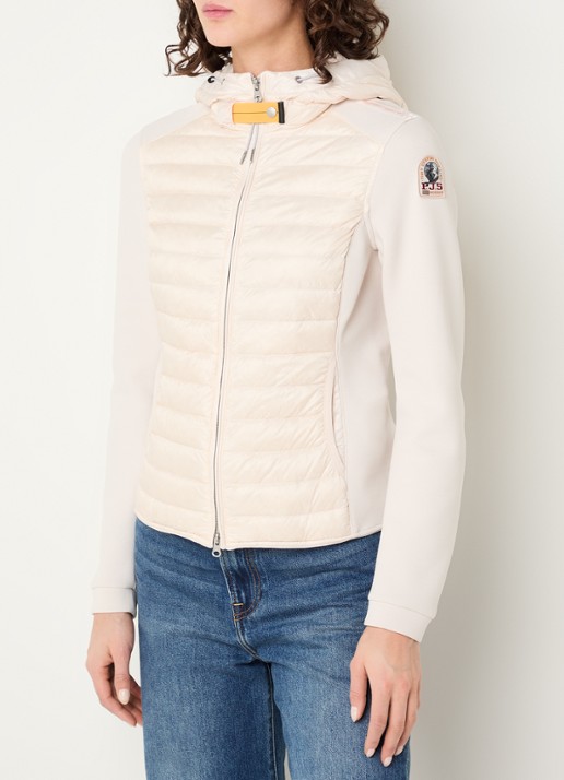 Parajumpers Kym gewatteerde jack met donsvulling en capuchon - detail 2 creme