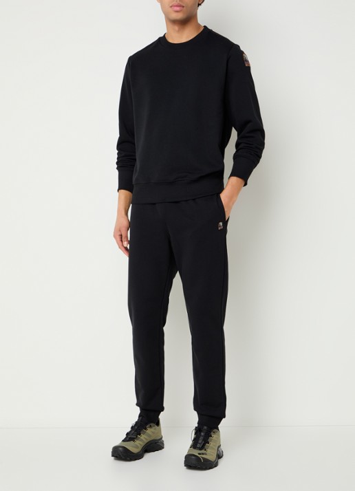 Parajumpers Makalu tapered fit joggingbroek met logo - voorkant 5 zwart
