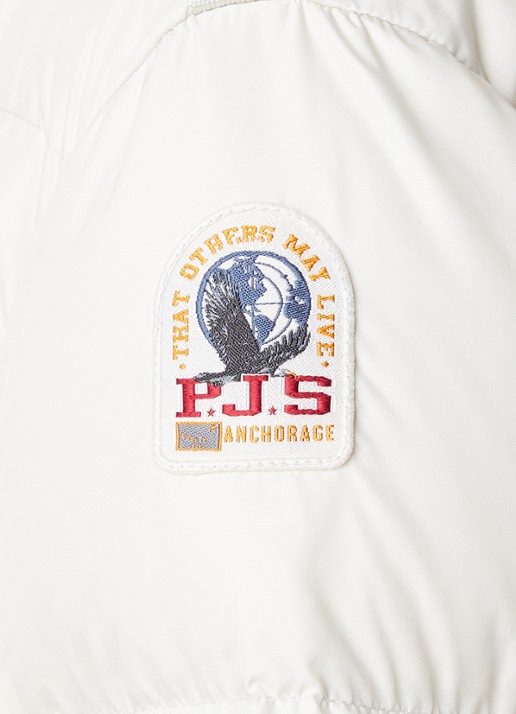 Parajumpers Malandra gewatteerde puffer jas met donsvulling en ritszakken - detail 3 wit