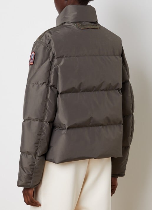 Parajumpers Mallery puffer jack met donsvulling en logo - achterkant 6 olijfgroen