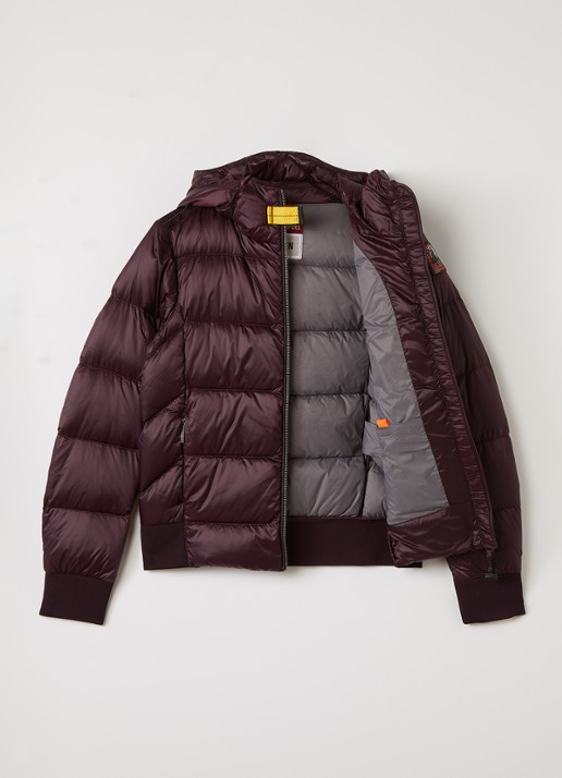 Parajumpers Mariah puffer jack met donsvulling - voorkant 3 bordeauxrood