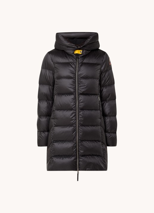 Parajumpers Marion gewatteerde jas met donsvulling en capuchon - voorkant 3 zwart