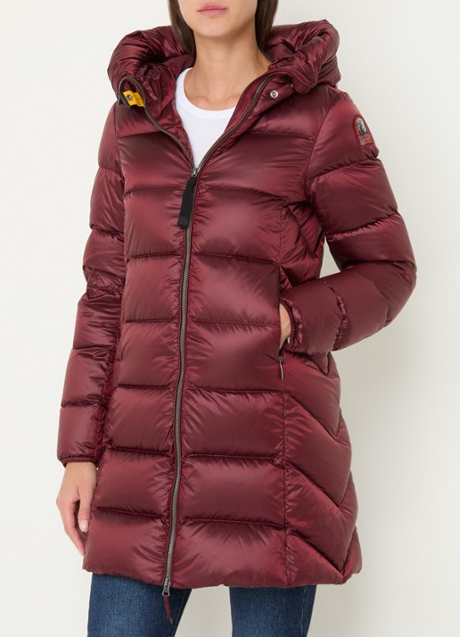 Parajumpers Marion gewatteerde jas met donsvulling en capuchon - detail 3 bordeauxrood