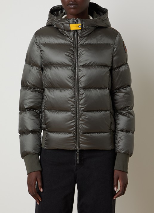 Parajumpers Marion puffer jack met donsvulling - detail legergroen