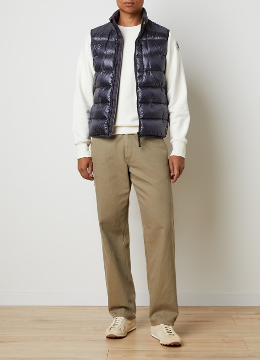 Parajumpers Millet gewatteerde bodywarmer met donsvulling - voorkant 3 donkerblauw