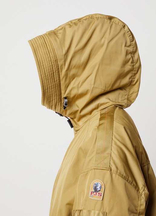 Parajumpers Naadz gewatteerde jack donsvulling en capuchon - detail 5 mosgroen