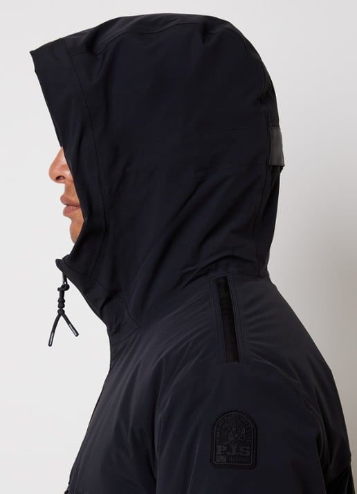Parajumpers Nivek 2.0 softshell jack met capuchon - detail 5 zwart
