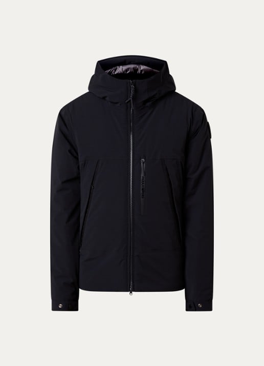 Parajumpers Nivek 2.0 softshell jack met capuchon - voorkant zwart