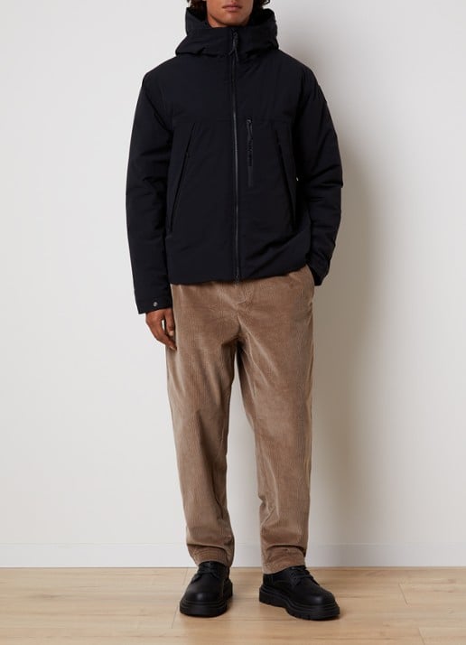 Parajumpers Nivek 2.0 softshell jack met capuchon - voorkant 2 zwart