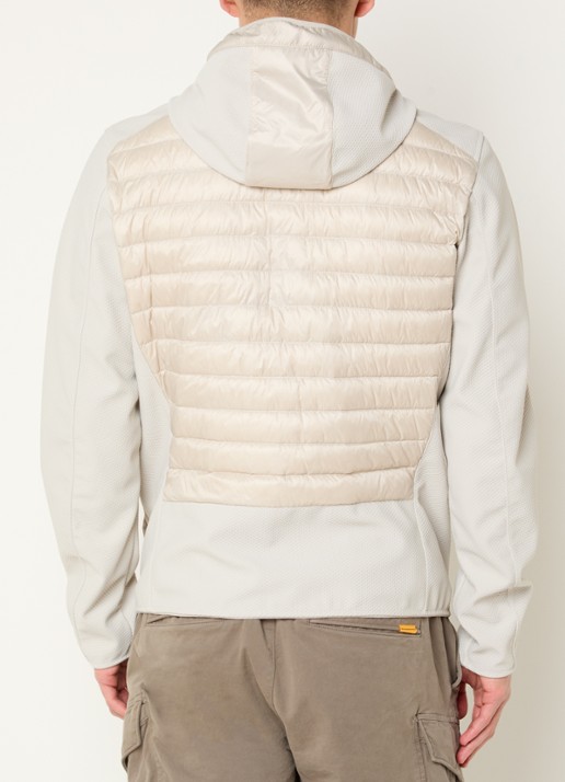 Parajumpers Nolan gewatteerd jack met donsvulling en capuchon - achterkant 2 creme