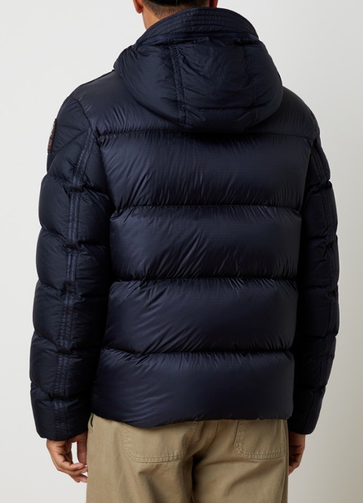 Parajumpers Notigi puffer jas met donsvulling en ritszakken - achterkant 4 donkerblauw