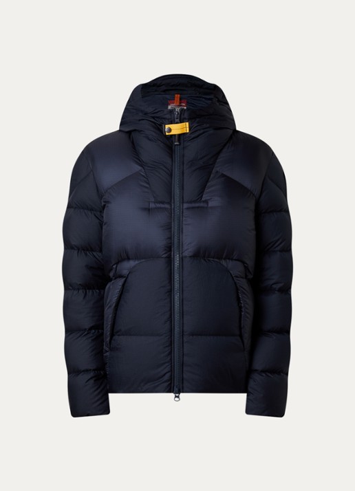 Parajumpers Notigi puffer jas met donsvulling en ritszakken - voorkant 5 donkerblauw