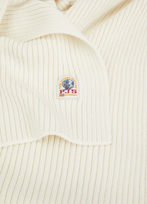 Parajumpers Pacla sjaal in merino wolblend  - detail 2 ivoor