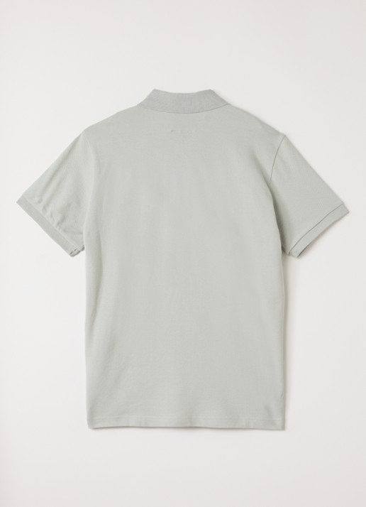 Parajumpers Polo van piqué katoen met logo - voorkant 2 grijs