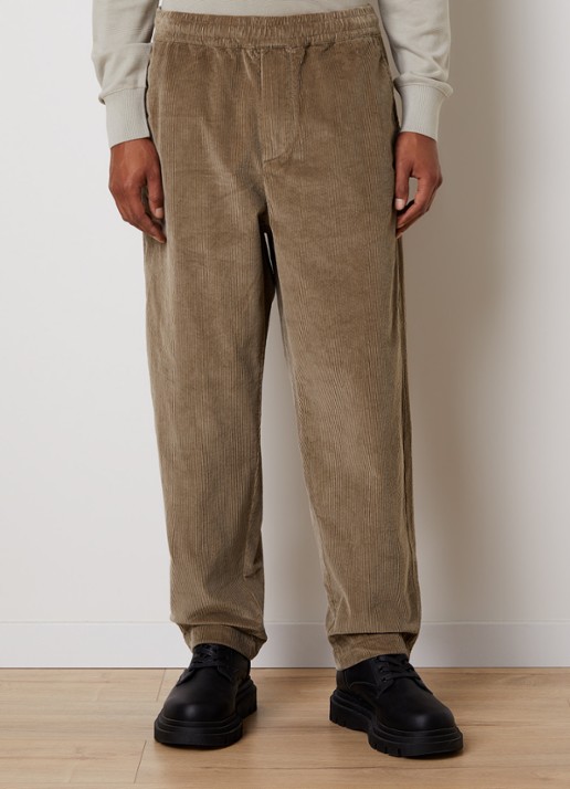 Parajumpers Rainard straight fit chino van corduroy - detail zand
