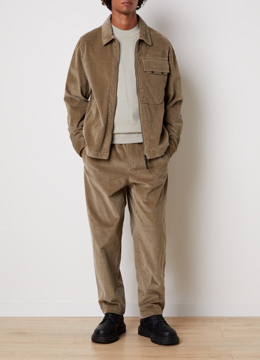Parajumpers Rainard straight fit chino van corduroy - voorkant 5 zand