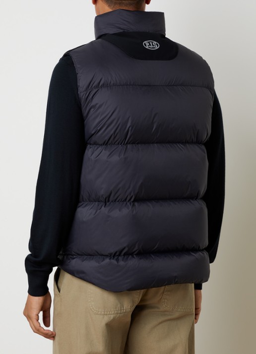 Parajumpers Roydale gewatteerde bodywarmer met donsvulling en ritszakken - achterkant zwart