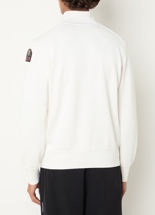 Parajumpers Scoe vest met logo en halve rits - achterkant ivoor