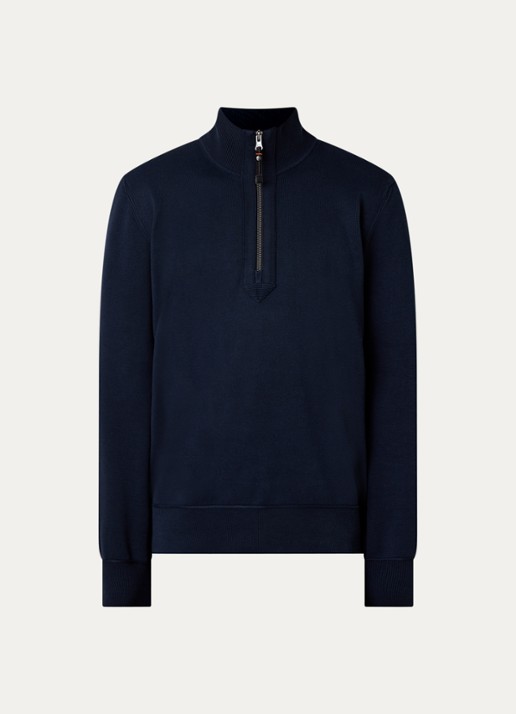 Parajumpers Scoe vest met logo en halve rits - voorkant 4 donkerblauw