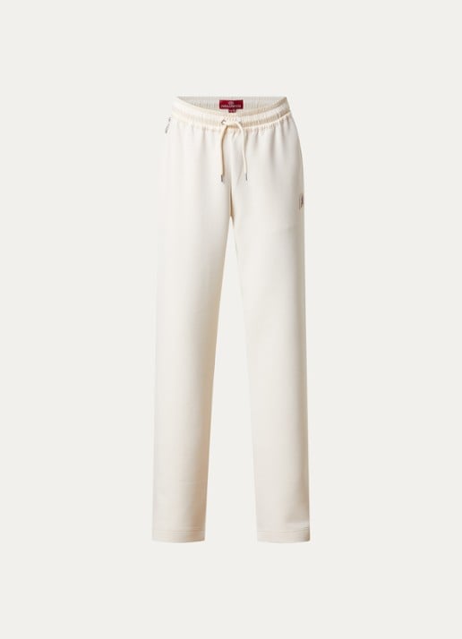 Parajumpers Shanley high waist straight fit joggingbroek met ritszakken - voorkant 3 creme