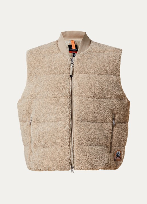 Parajumpers Sima bodywarmer met donsvulling - voorkant 4 zand