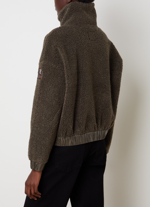 Parajumpers Sori jack van teddy met ritszakken en logo - achterkant 6 olijfgroen
