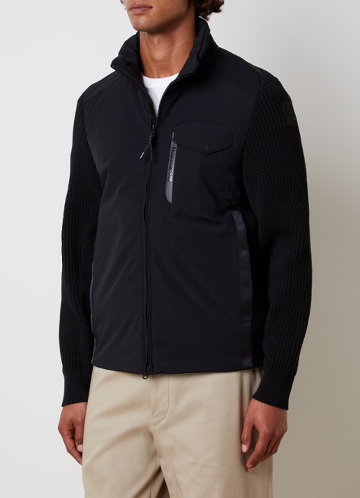 Parajumpers Steel River ribgebreid vest met gewatteerd voorpand