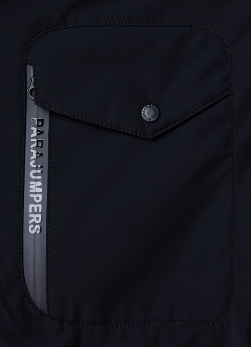 Parajumpers Steel River ribgebreid vest met gewatteerd voorpand - detail 5 zwart