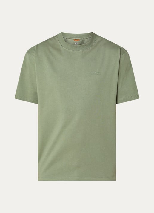 Parajumpers T-shirt met logo - voorkant 2 olijfgroen