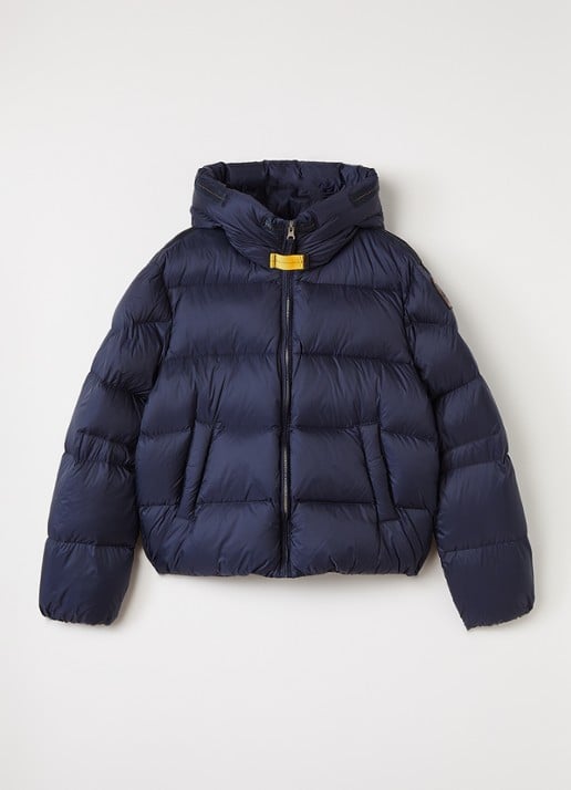 Parajumpers Tilly gewatteerd jack met capuchon - voorkant 2 donkerblauw