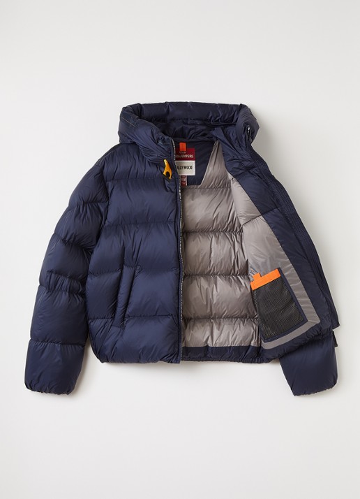 Parajumpers Tilly gewatteerd jack met capuchon - voorkant 3 donkerblauw