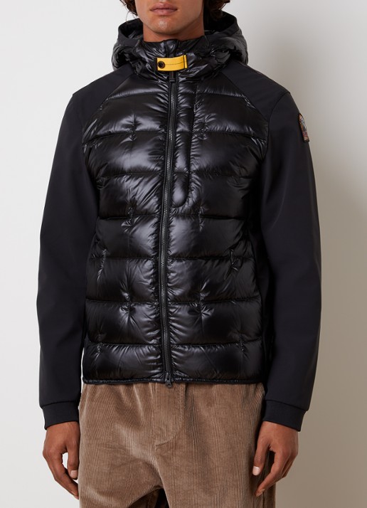 Parajumpers Vigolo Hybrid gewatteerd jack met donsvulling - detail zwart