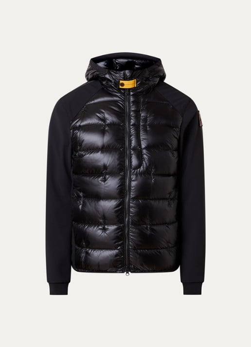 Parajumpers Vigolo Hybrid gewatteerd jack met donsvulling - voorkant 4 zwart