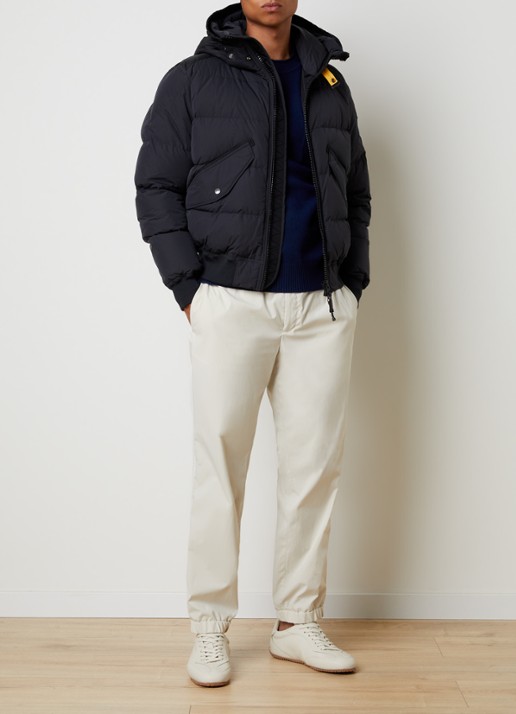 Parajumpers Wilmont 2.0 pufferjack met donsvulling - voorkant 6 zwart