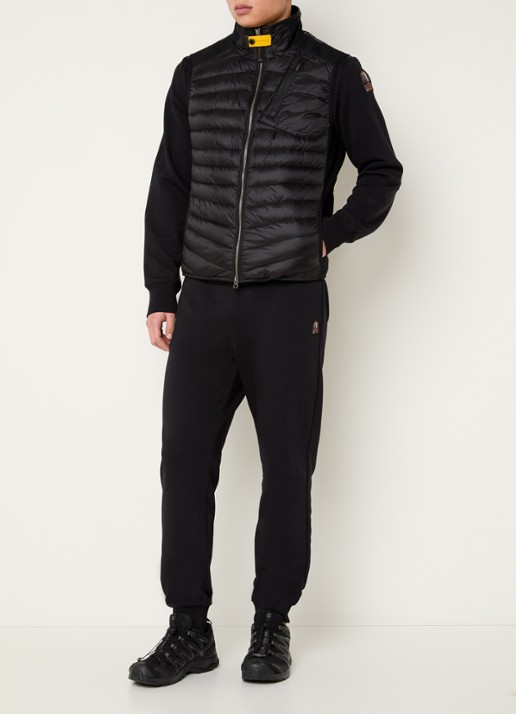 Parajumpers Zavier gewatteerde bodywarmer met donsvulling en borstzak - voorkant 3 zwart