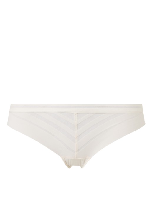 Passionata Graphic string met mesh - voorkant gebroken wit
