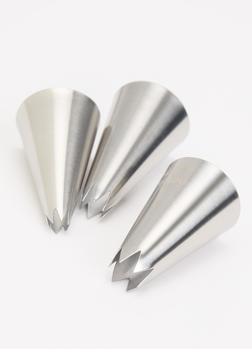 Patisse Accessories kartel spuitmondjes set van 6 - voorkant 2 zilver
