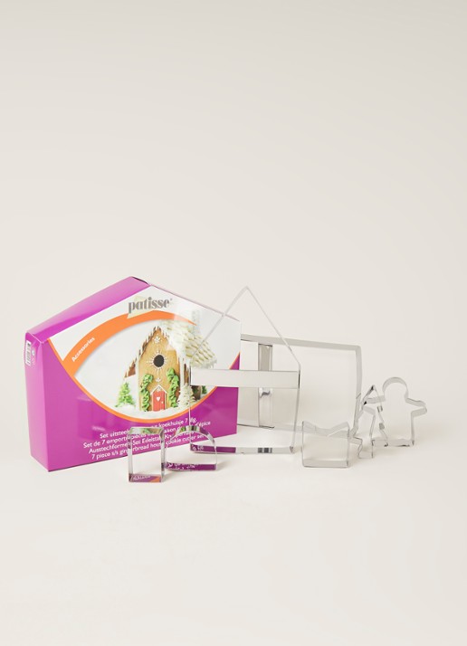 Patisse Koekhuis uitsteek vormen 7-delig - voorkant 2 zilver