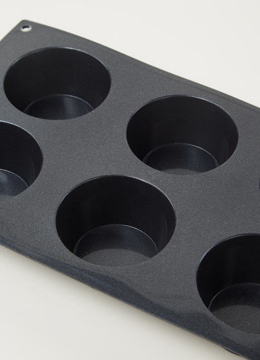 Patisse Starflex flexibele muffinvorm 6-vaks 29 x 17 cm  - detail antraciet