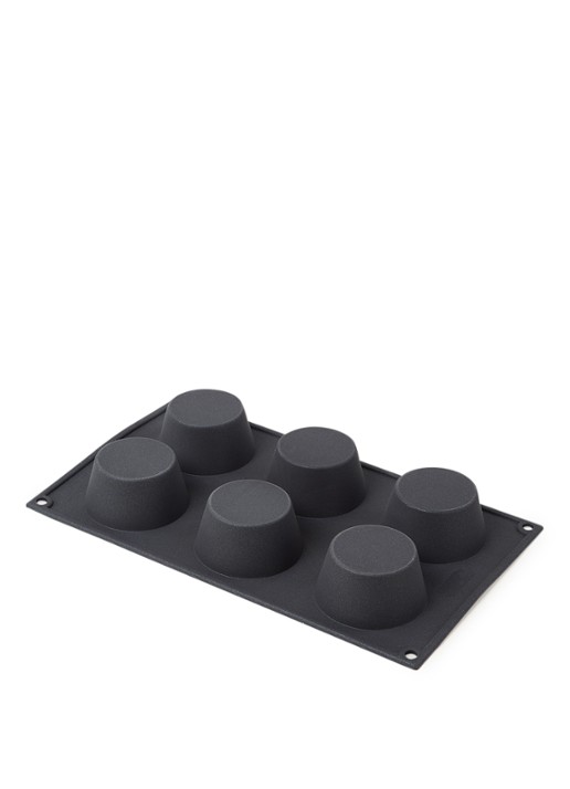 Patisse Starflex flexibele muffinvorm 6-vaks 29 x 17 cm  - voorkant 2 antraciet